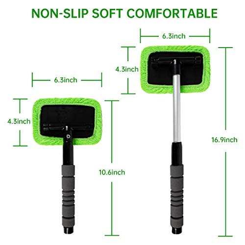 XINDELL Windshield Cleaner Tool – Car Window Cleaning Tool 17in Green