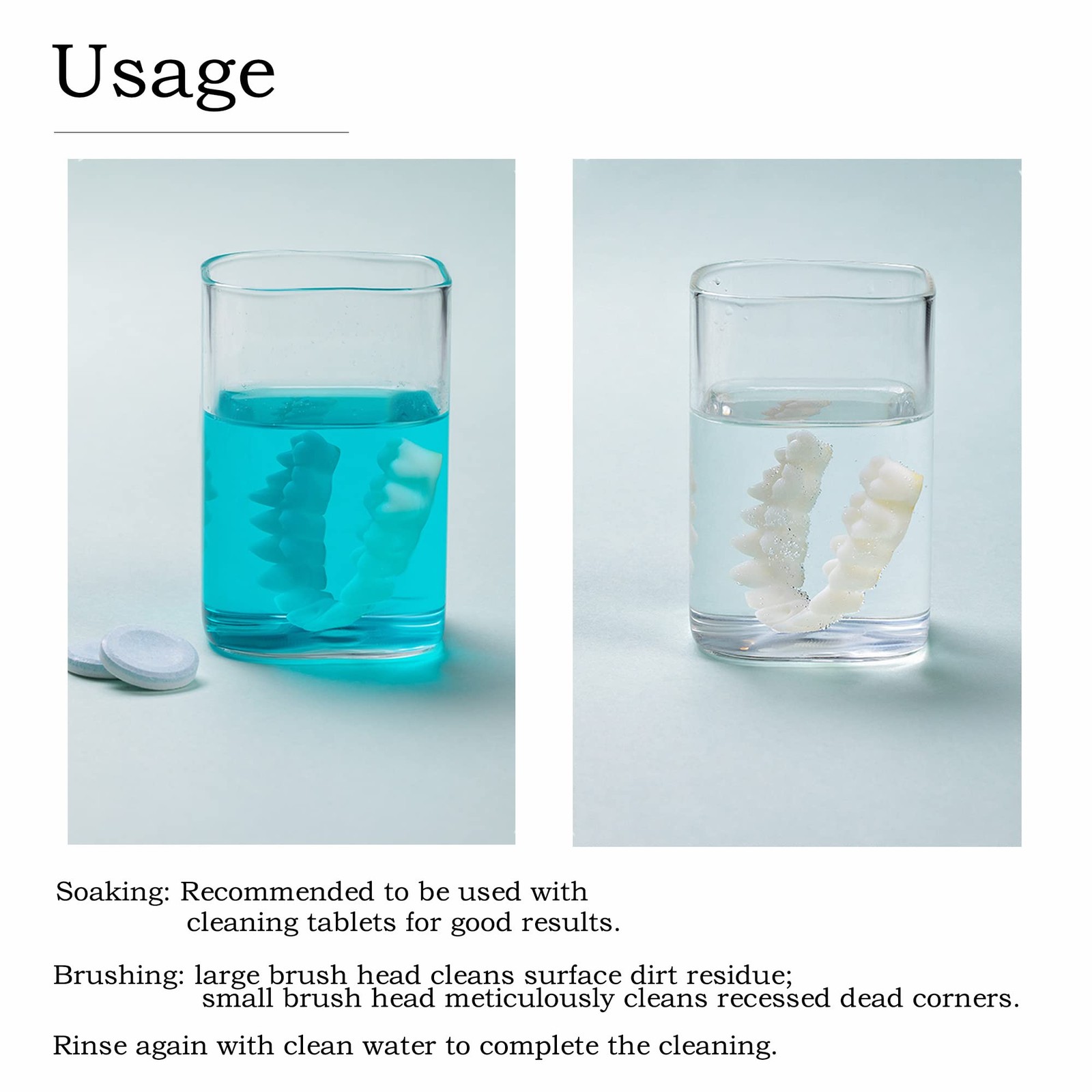 Octuitey Denture Brush 4Pcs 1 Count (Pack of 4), 4 Color