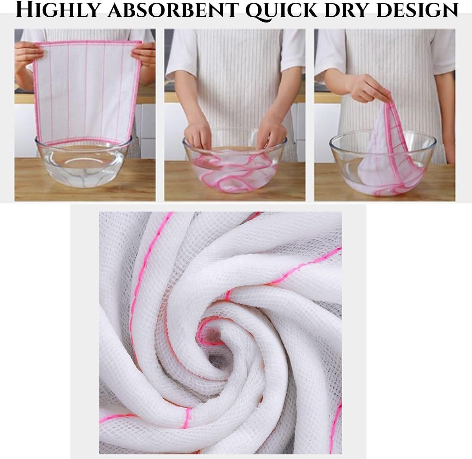 20Pc Natural Wood Fiber Cleaning Cloth Odor Free Dish Cloth Reusable Dish Towel