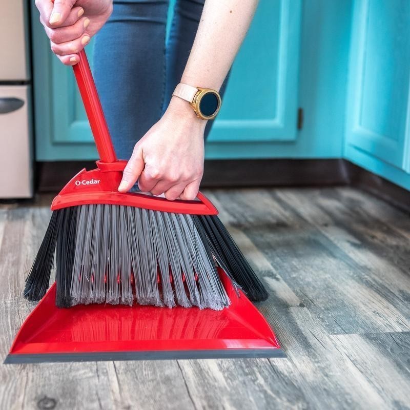 Pet Pro Power Corner Broom W/ Step On Dust Pan Anti-Static Hair Cleaning Tool US