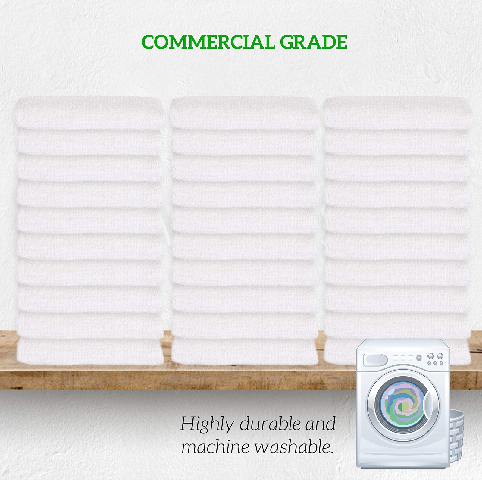 Terry Towels White Rags Bar Towels 100% Cotton Absorbent and Durable Multipur…