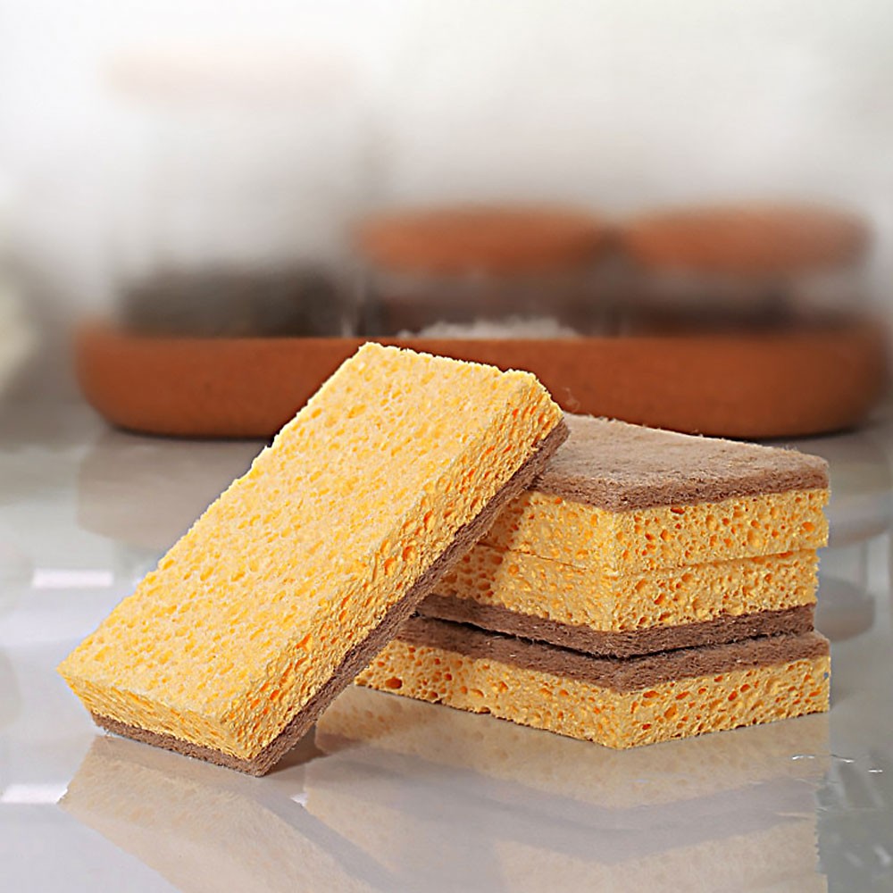 Anti-scratch sponge sisal fiber wiping sponge cleaning pad tableware cleaner JQ