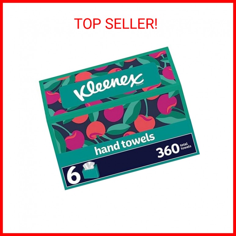 Kleenex Expressions Disposable Paper Hand Towels, 6 Boxes, 60 Towels per Box (36