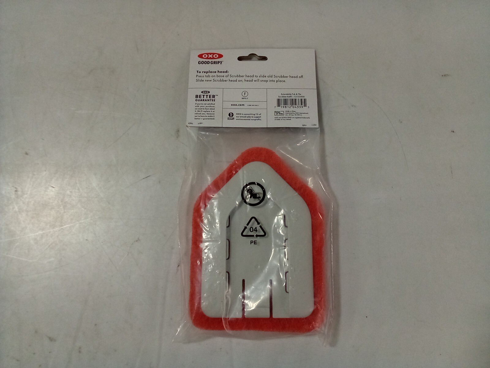 OXO Good Grips Tub and Tile Scrubber Refill, Red, 1 Count