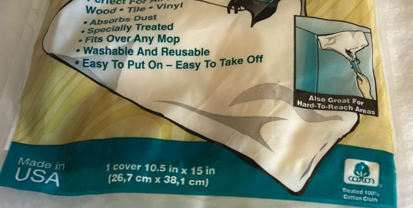 Guardsman One-Wipe Floor Duster Cotton Cleaning Cover For Tile Wood Vinyl NOS