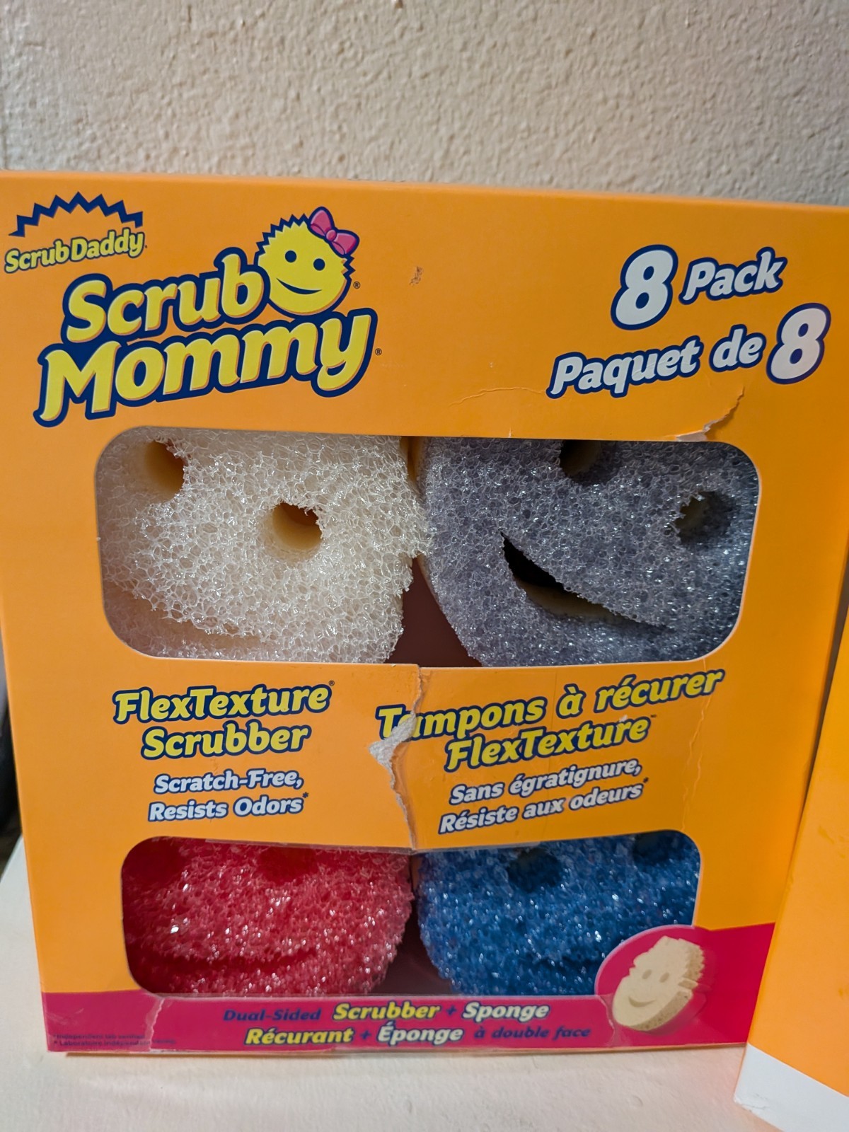Two ScrubDaddy Mommy Dual-Sided Scrubber Sponge Scratch Free, two 8pk