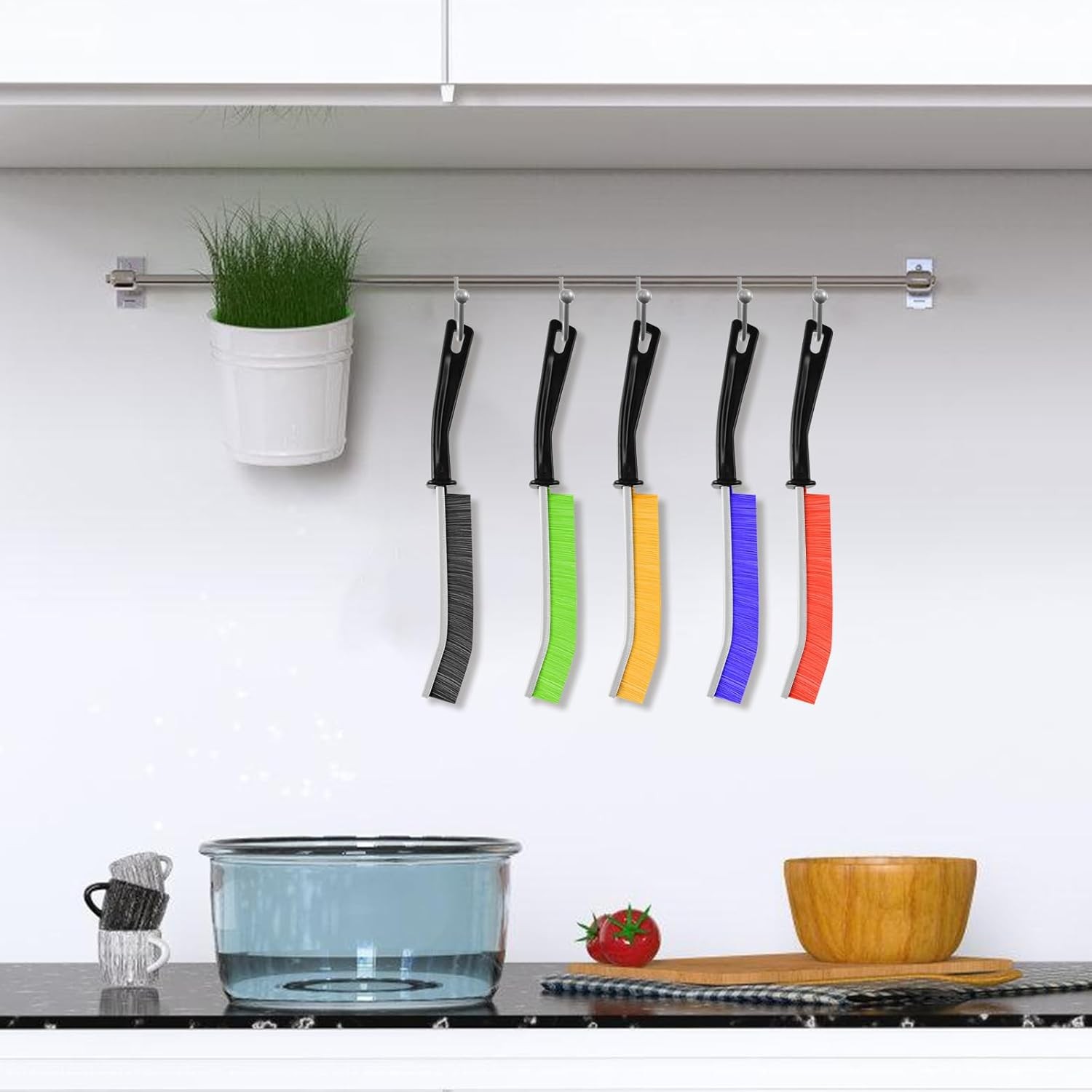 13Pcs Crevice Cleaning Brush Set, Multifunctional Hard Bristle Crevice Cleaning