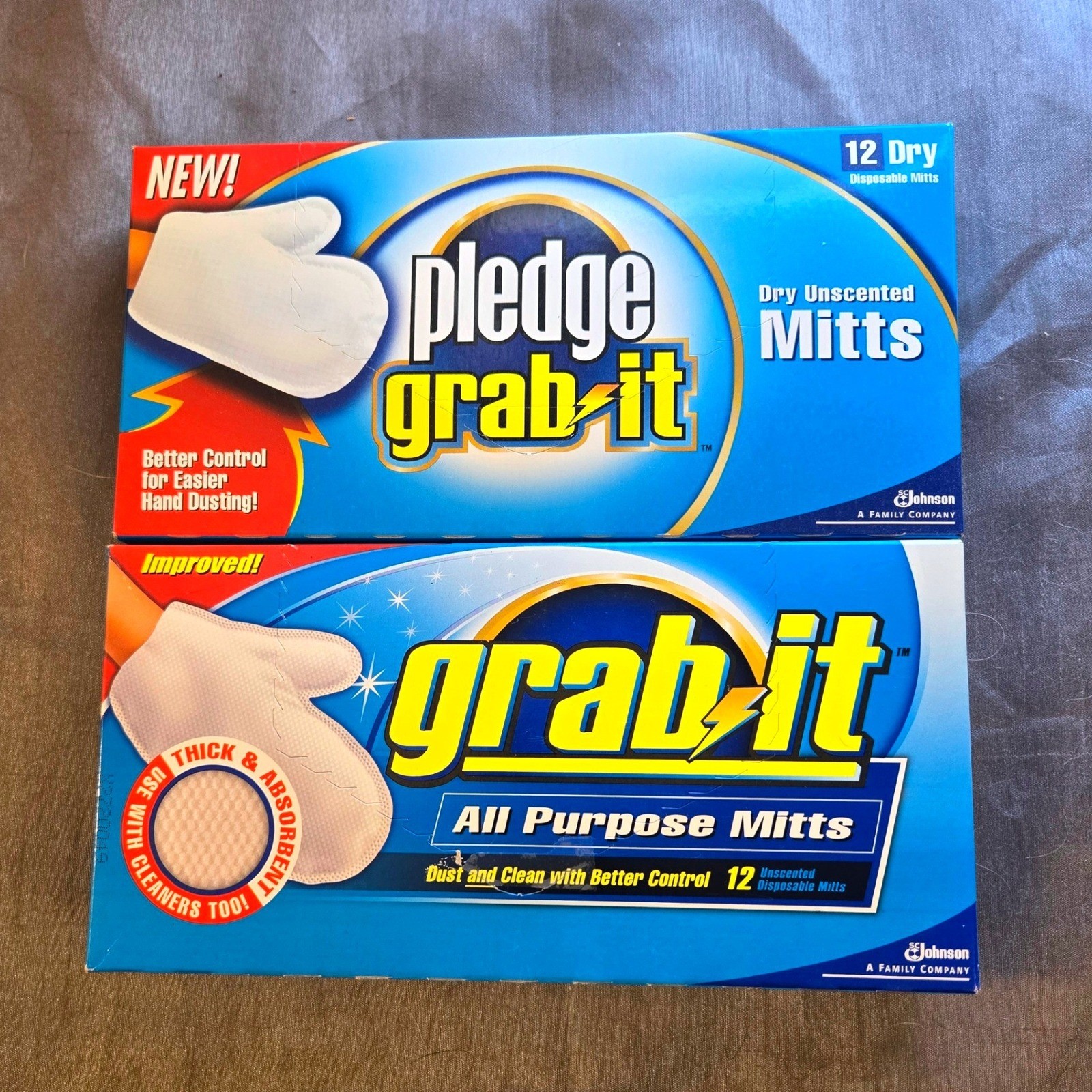Pledge Grab-it Dry Dusting All Purpose Mitts 24 Count Unscented SC Johnson 2000