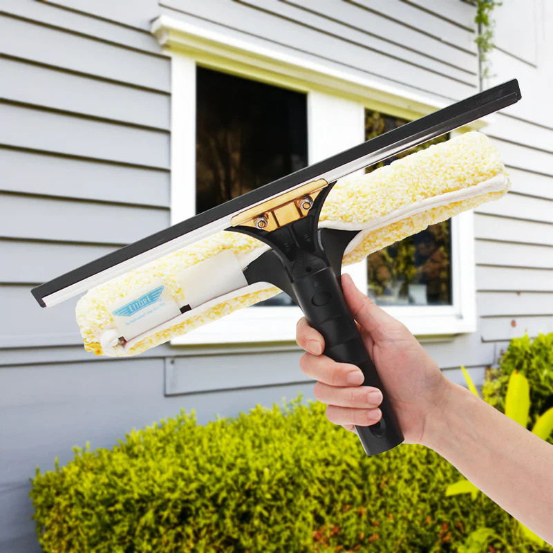 Ettore Backflip Stainless Steel: 4-in-1 Window Cleaning Tool