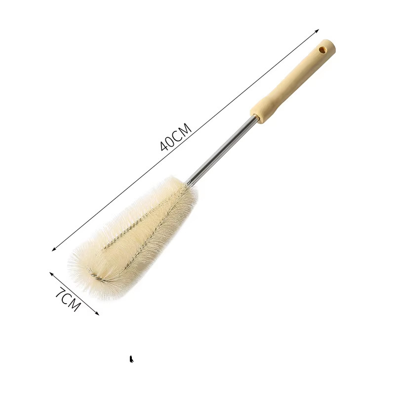 Cup Brush Cleaning Long Handle Wooden Handle Nylon Bristles Small Brush Cup Clea