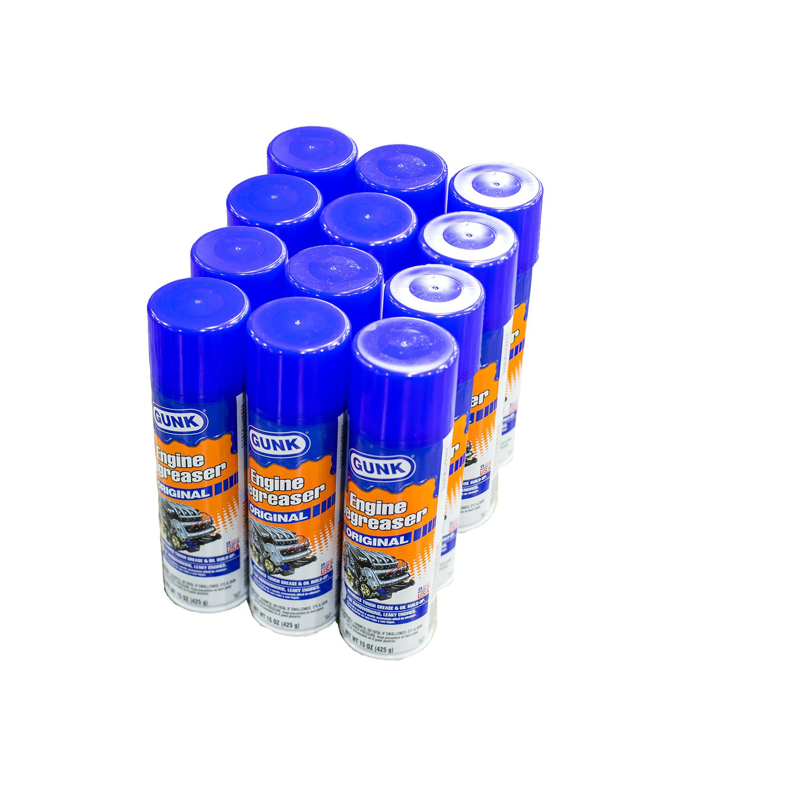 GUNK Heavy Duty Degreaser 15 Ounce Pack of 12 for Tough Grease and Grime