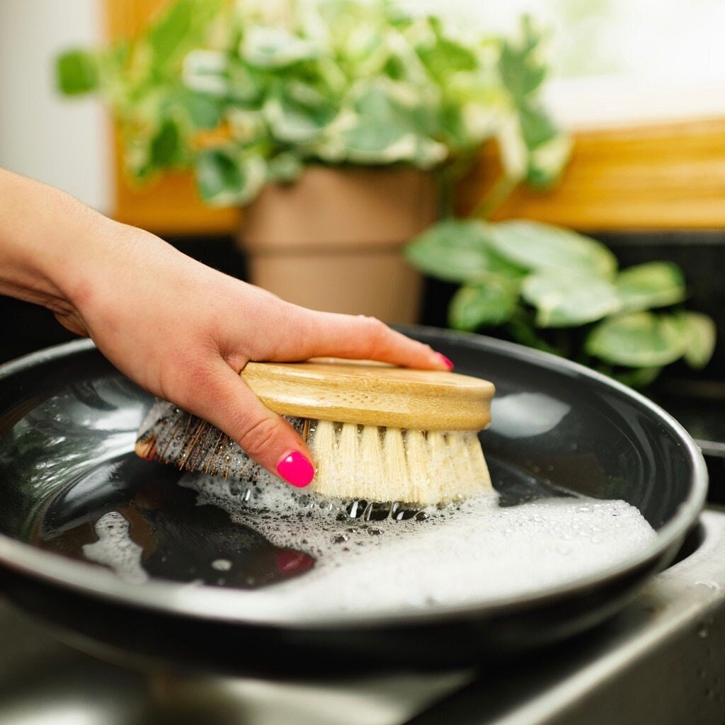 Bamboo Cleaning Brush | Kitchen Scrubber | Sisal and Coconut Bristles