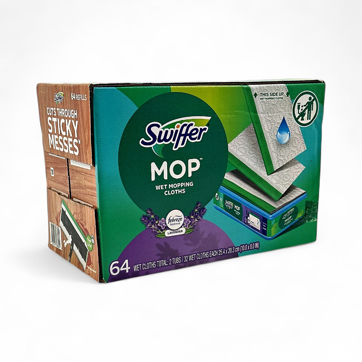 Swiffer Mop Wet Mopping Cloth Refills 64- Count Febreeze Lavender Scent