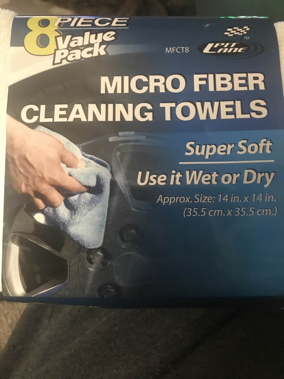 3-516-7 Microfiber Cleaning Towels 8/Pk 14×14