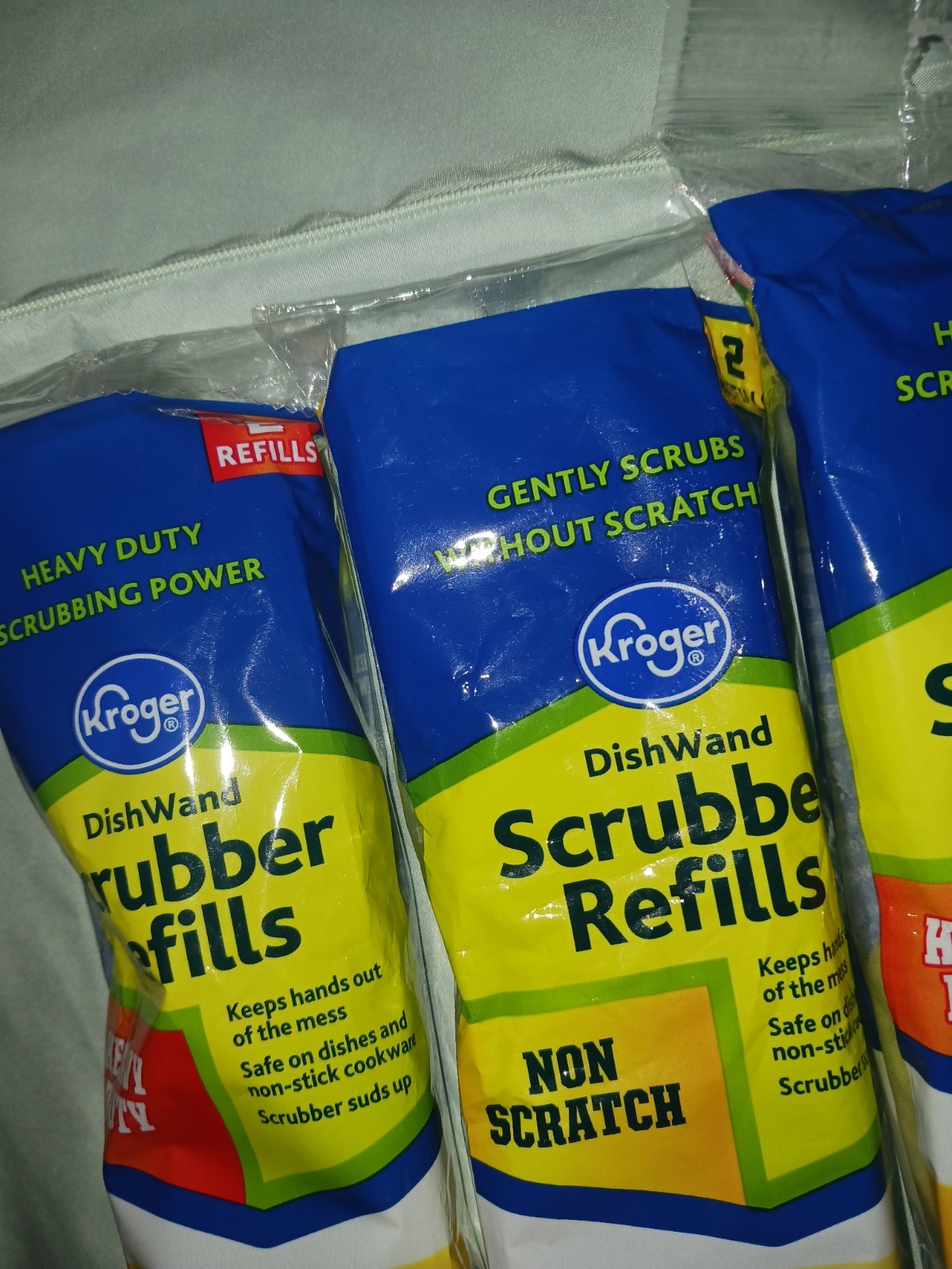 DishWand Scrubber Refills. Fits Kroger, Scotch Brite, Ocelo Handles. 10pcs. New