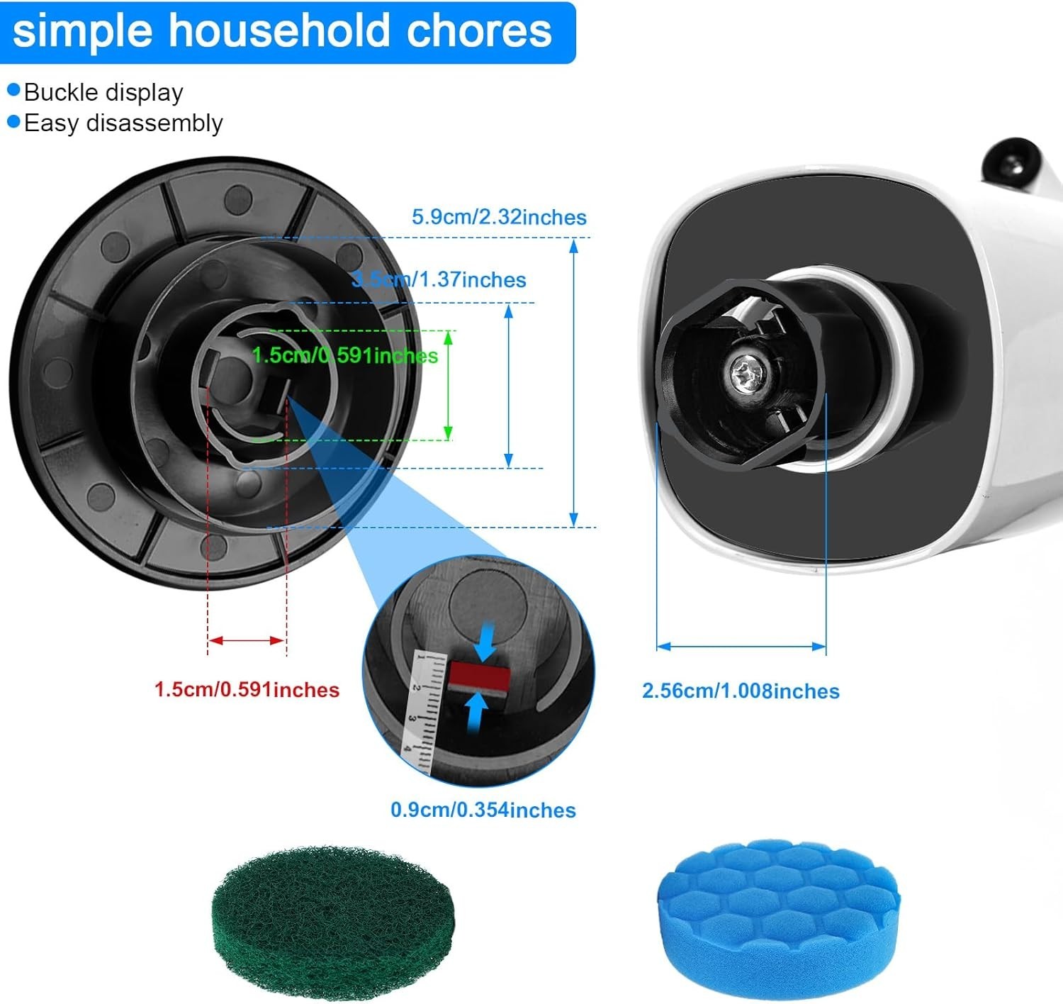 Electric Spin Scrubber Replacement Brush Heads Set, 10 Piece Replacement Brus…