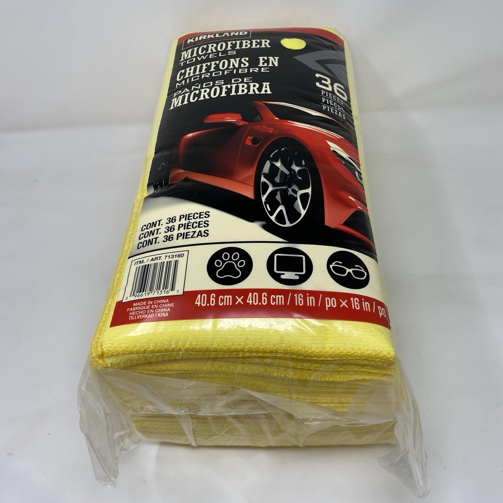 Kirkland Signature Ultra Microfiber Towels Auto Home, 16in x 16in, 36-count 🚗✨