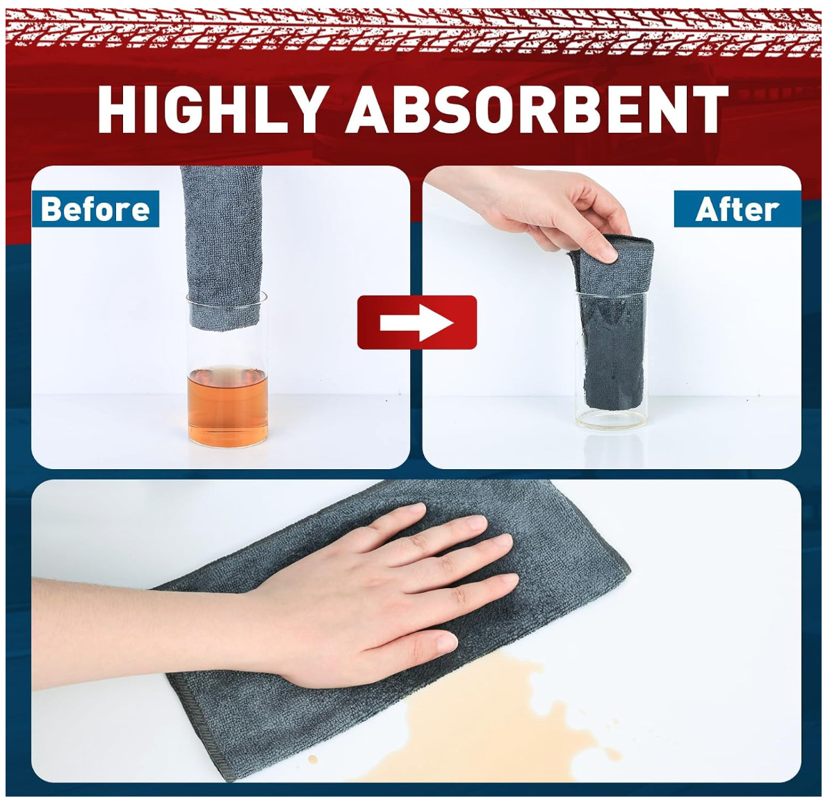 Microfiber Cleaning Cloths Bulk-15 Pack, Gray Microfiber Towels for Cars, Ultra