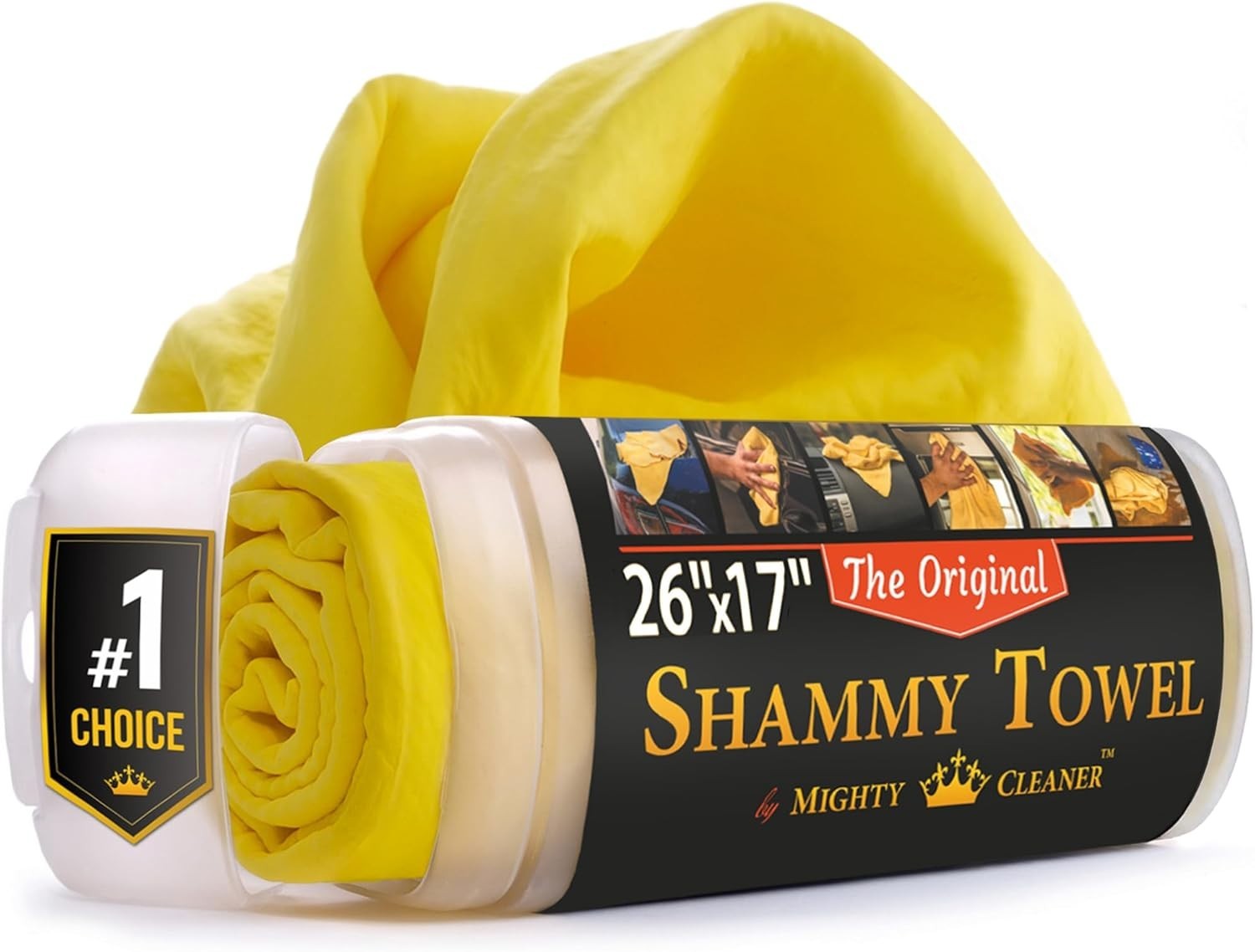 Shammy Cloth for Car Drying – 26”x17” – Super Absorbent Chamois Towel for Car…