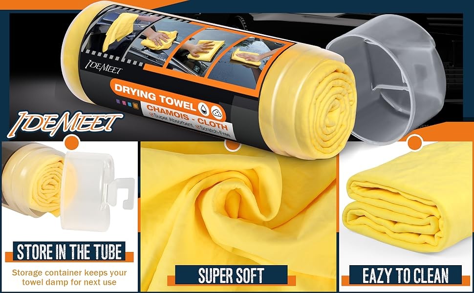 Premium Shammy Towel for Car, Super Absorbent 26″”x17″” Large Car Drying Towel,