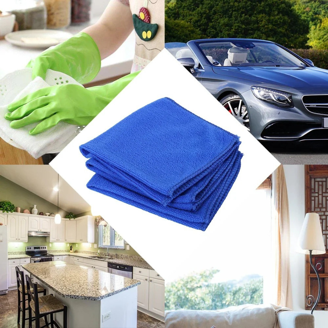 Microfiber Cleaning Cloth Set of 50 Towel Rag Car Polishing Detailing No-Scratch
