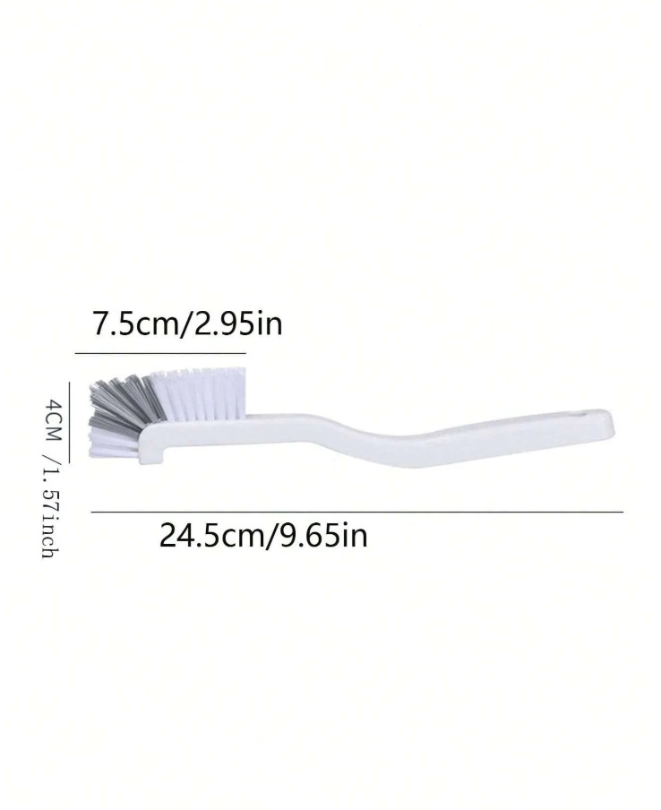 1 pc White Plastic Gap Cleaning Brush – Multipurpose for Kitchen, Bathroom