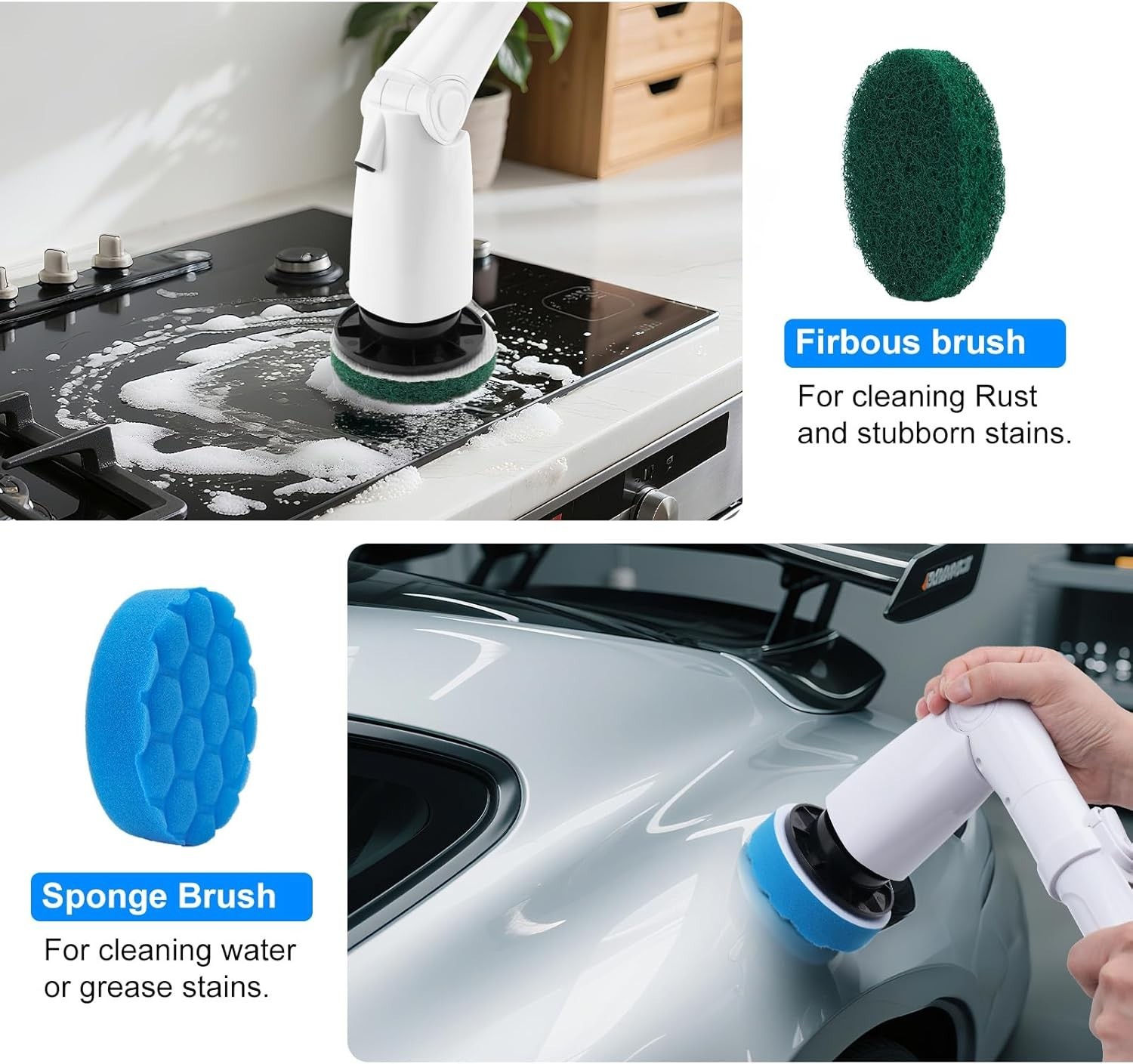 Electric Spin Scrubber Replacement Brush Heads Set, 10 Piece Replacement Brus…