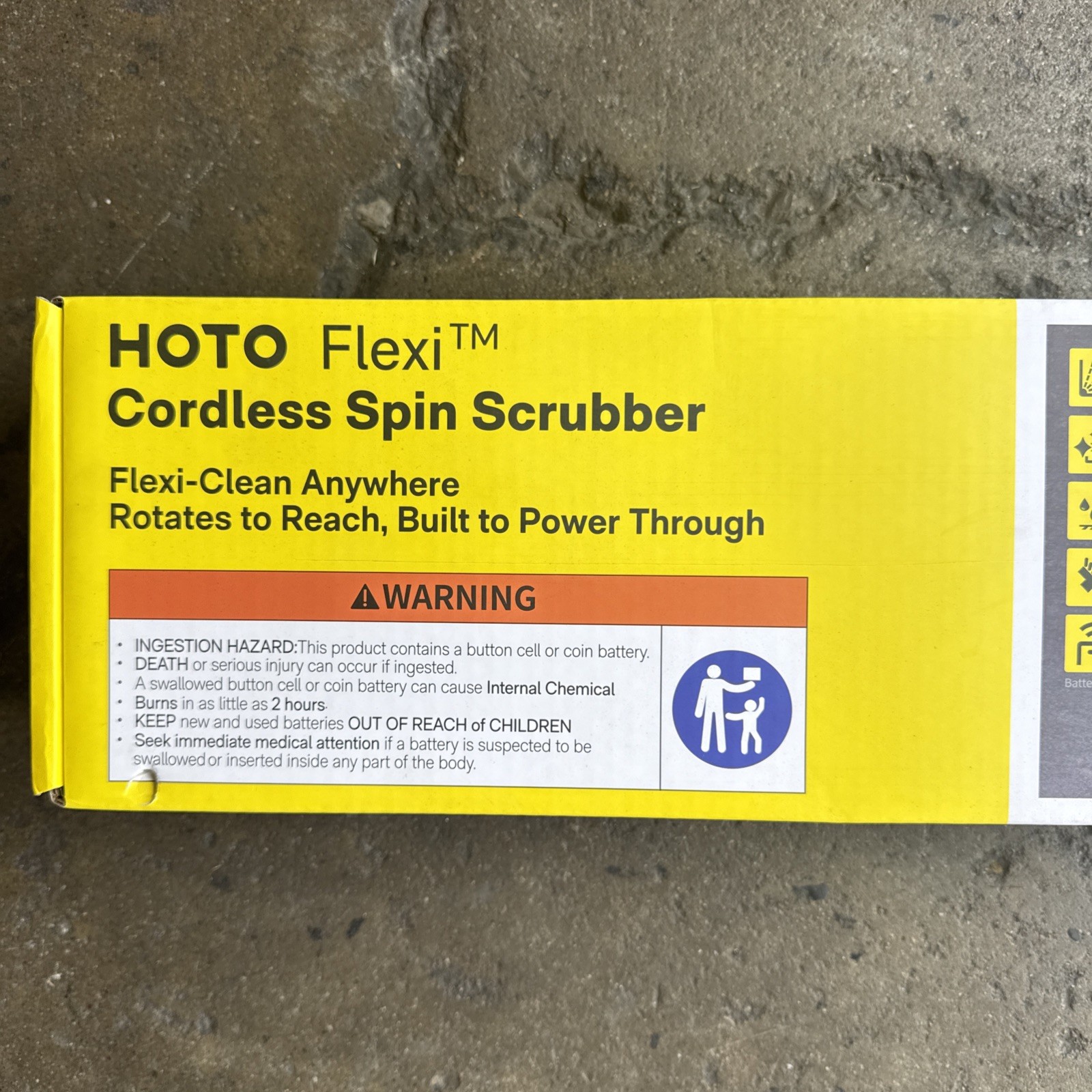 HOTO Flexi Cordless Spin Scrubber w Telescoping Handle 8 Attachments NEW (40B)