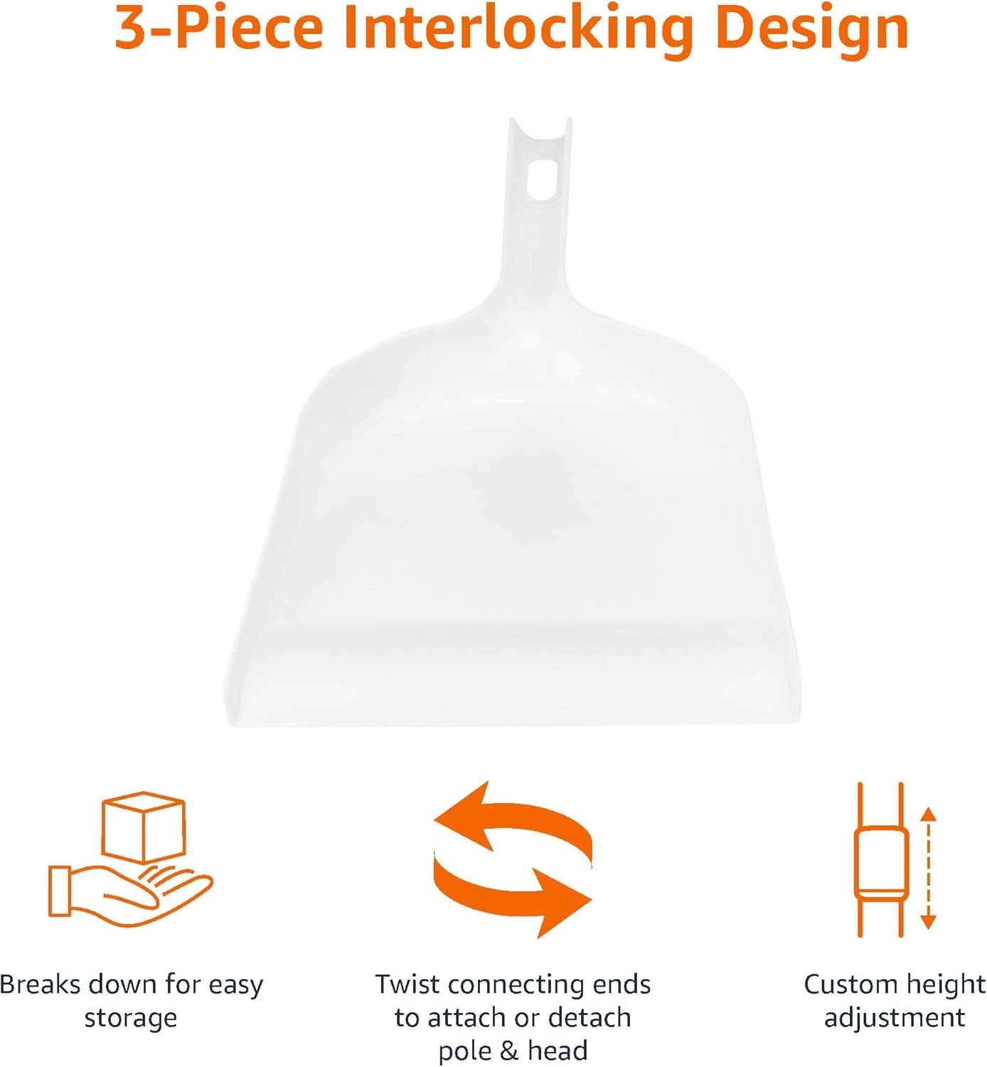 Innovative Blue and White Broom and Dustpan Set with Maximum Dust Pickup Power