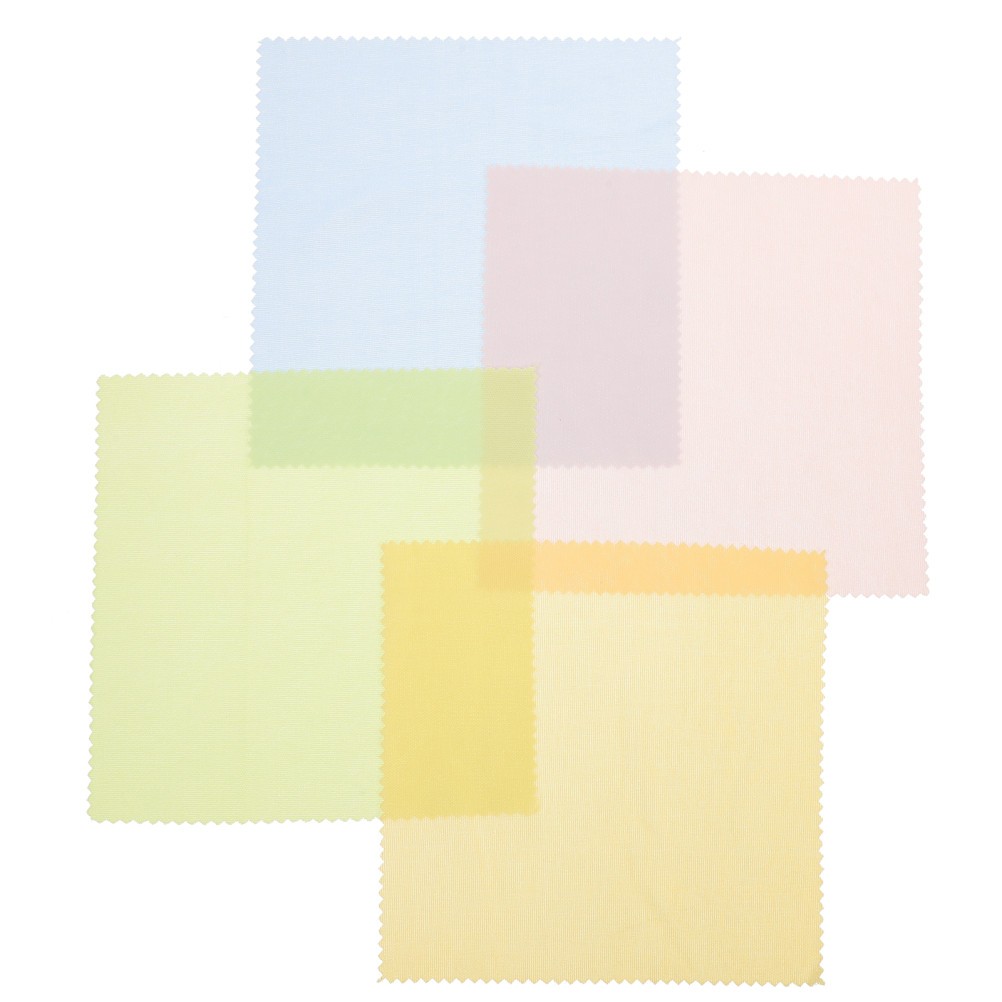 100Pcs Reusable Fiber Cleaning Cloths for Eyeglasses Assorted Color Lightweight