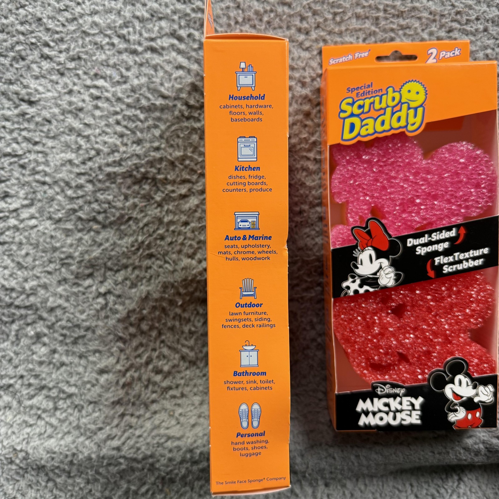 Lot of 2 Scrub Daddy Sponge 2 Pack Pink Disney Mickey Mouse Minnie Special Editi