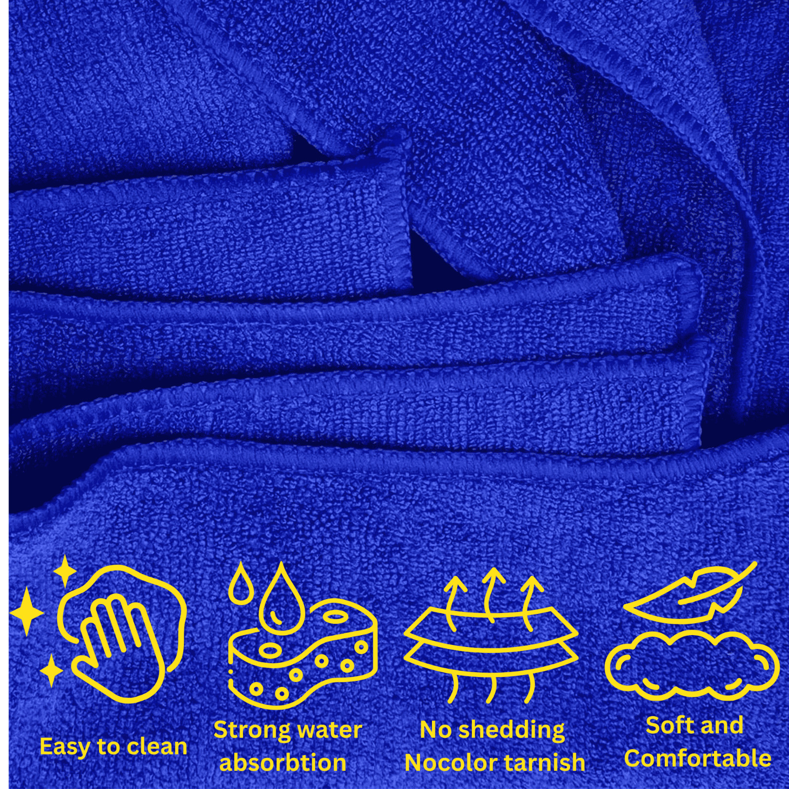 Autostena Microfiber Towels 400GSM Auto Home, Office 16in x 16in, 12-count