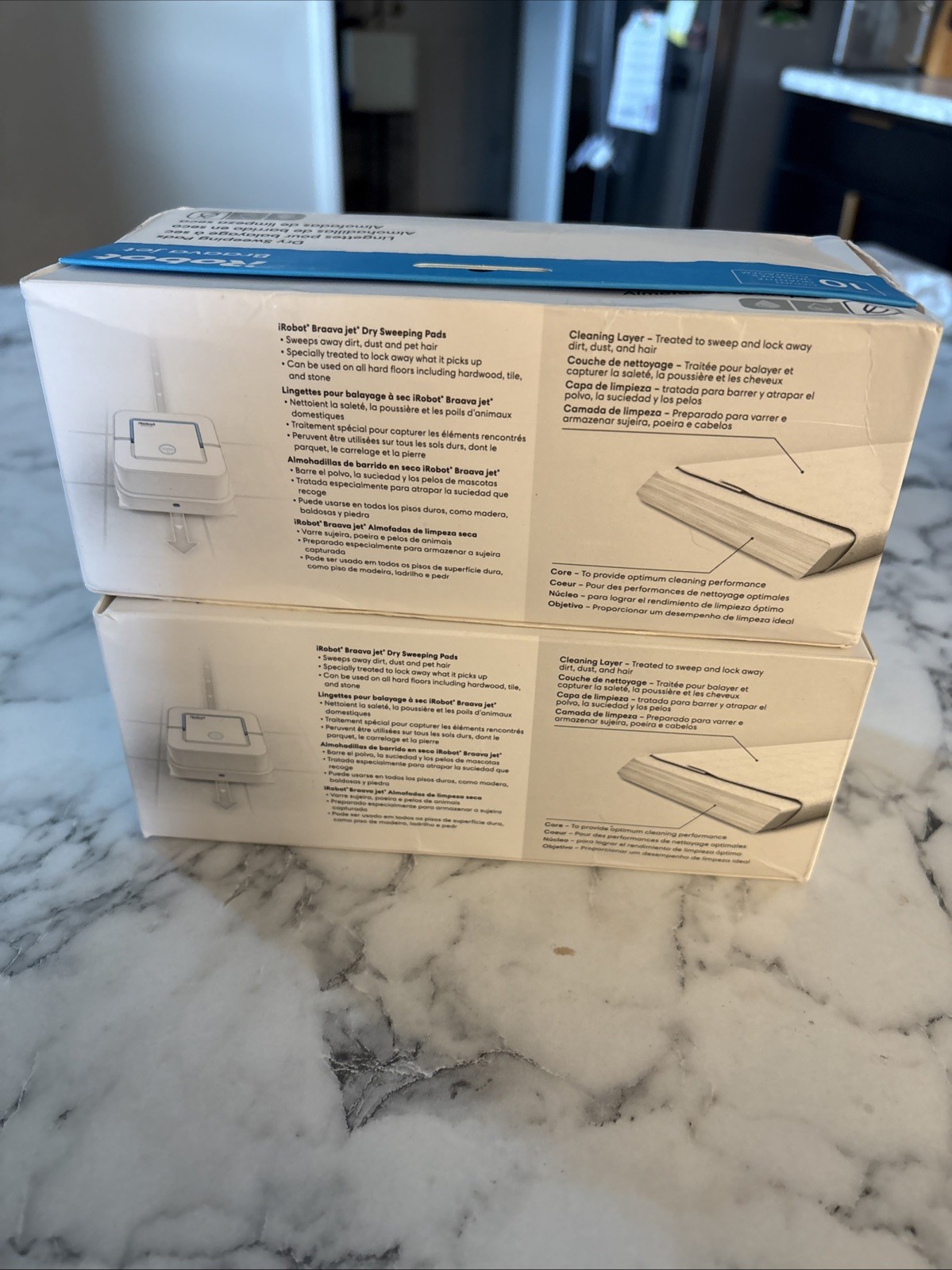2 iRobot® Braava jet® Dry Sweeping Pads 10 pads ea. Box NEW (20 Total)