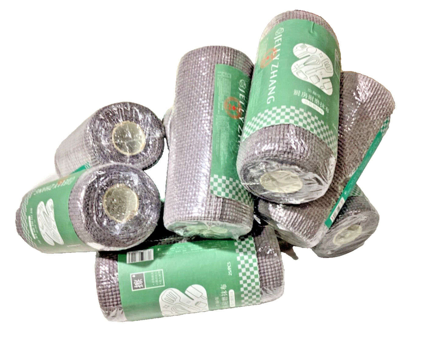 Tear Towels 12×12”Roll 25×4 Pcs Pack,Reusable Microfiber Cleaning Towel,China