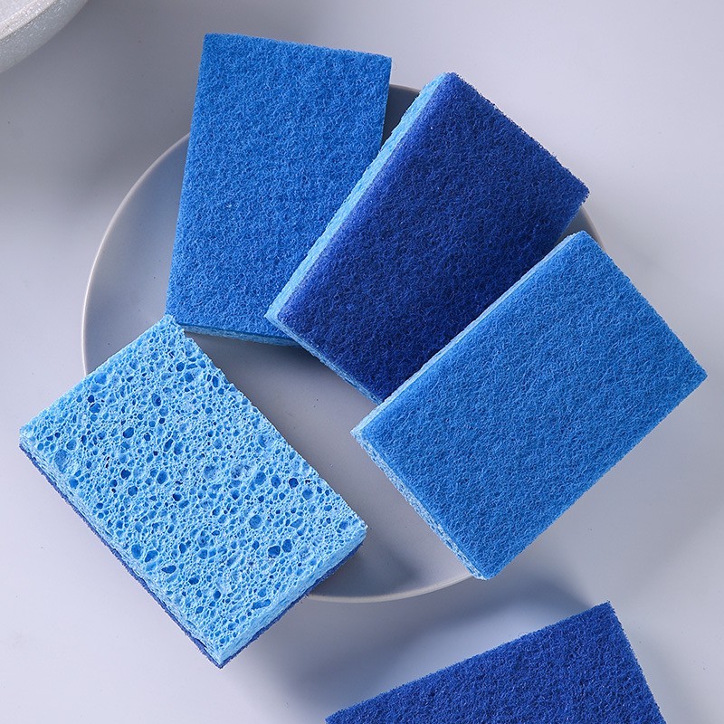 50 pk Blue Dual Sided NonScratch Kitchen Sponges Heavy duty Long Last EasyDry