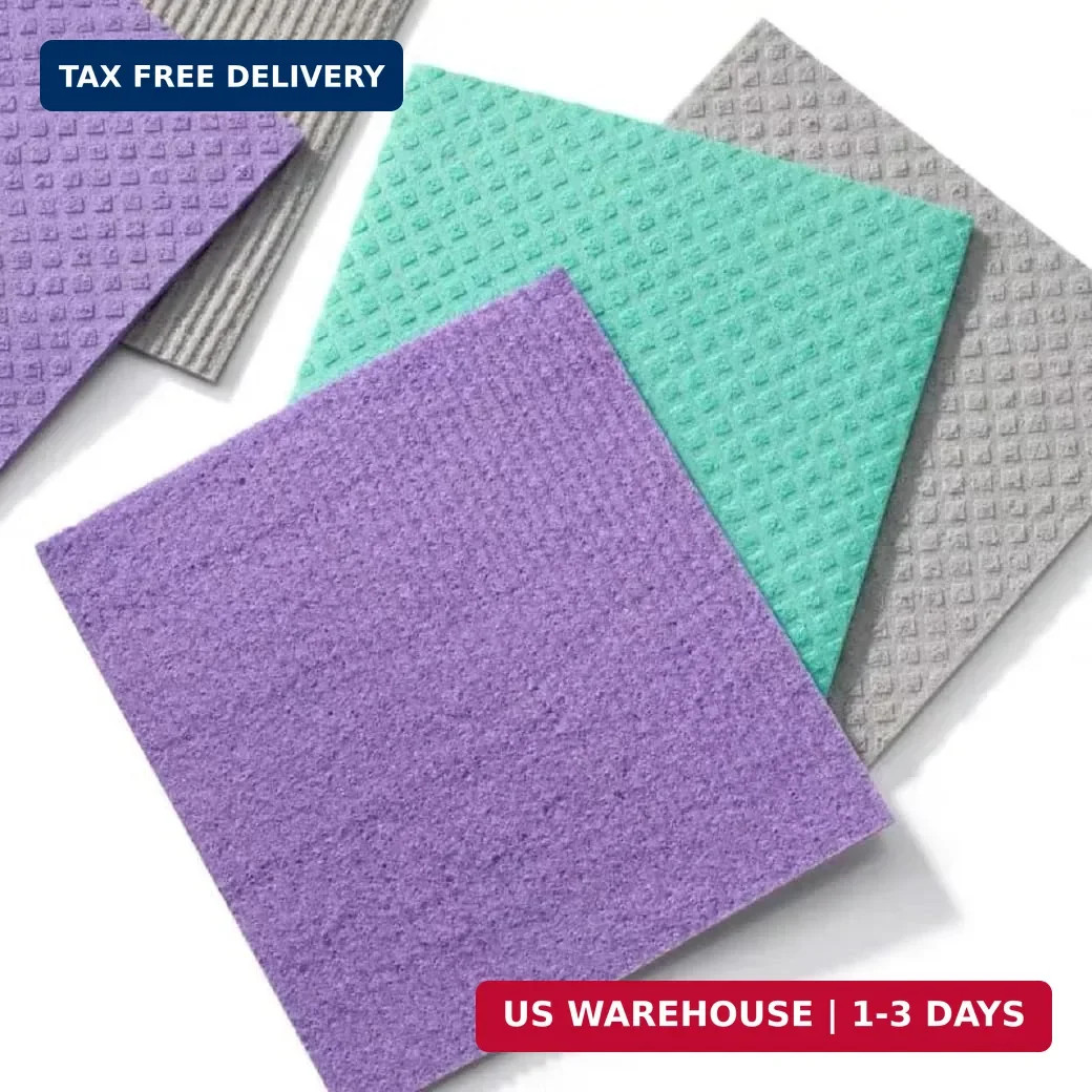 Reusable Cleaning Cellulose Sponge Cloths Absorbent Wipes Clean Kitchen Car Dish