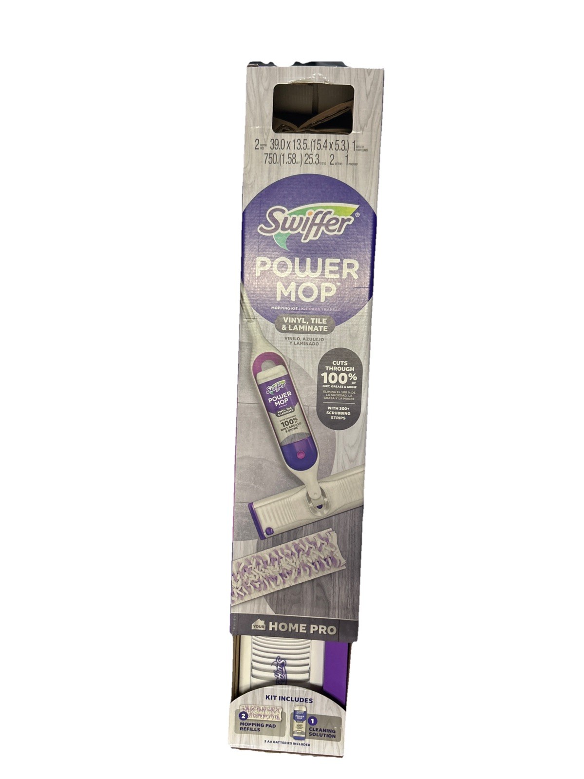Swiffer Power Mop Floor Cleaner Vinyl Tile Laminate Kit Pads Solution New