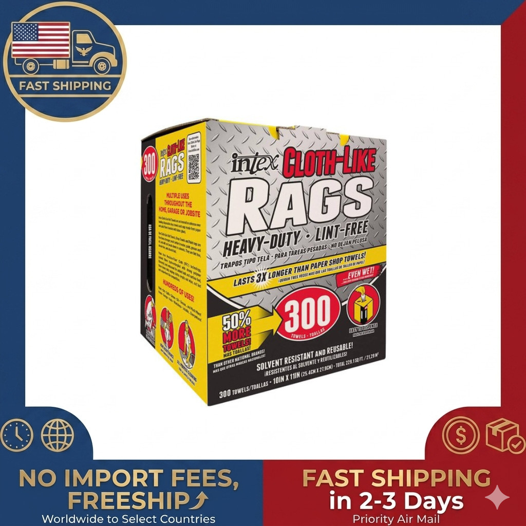 300 PACK Cloth-like Rags Painters Heavy Duty Disposable Cleaning Shop Towels