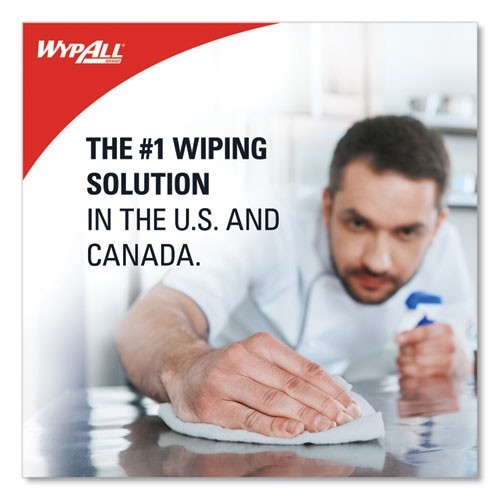 WypAll X70 Foodservice Towels, Kimfresh Antimicrobial, Unscented, White, 300/CT