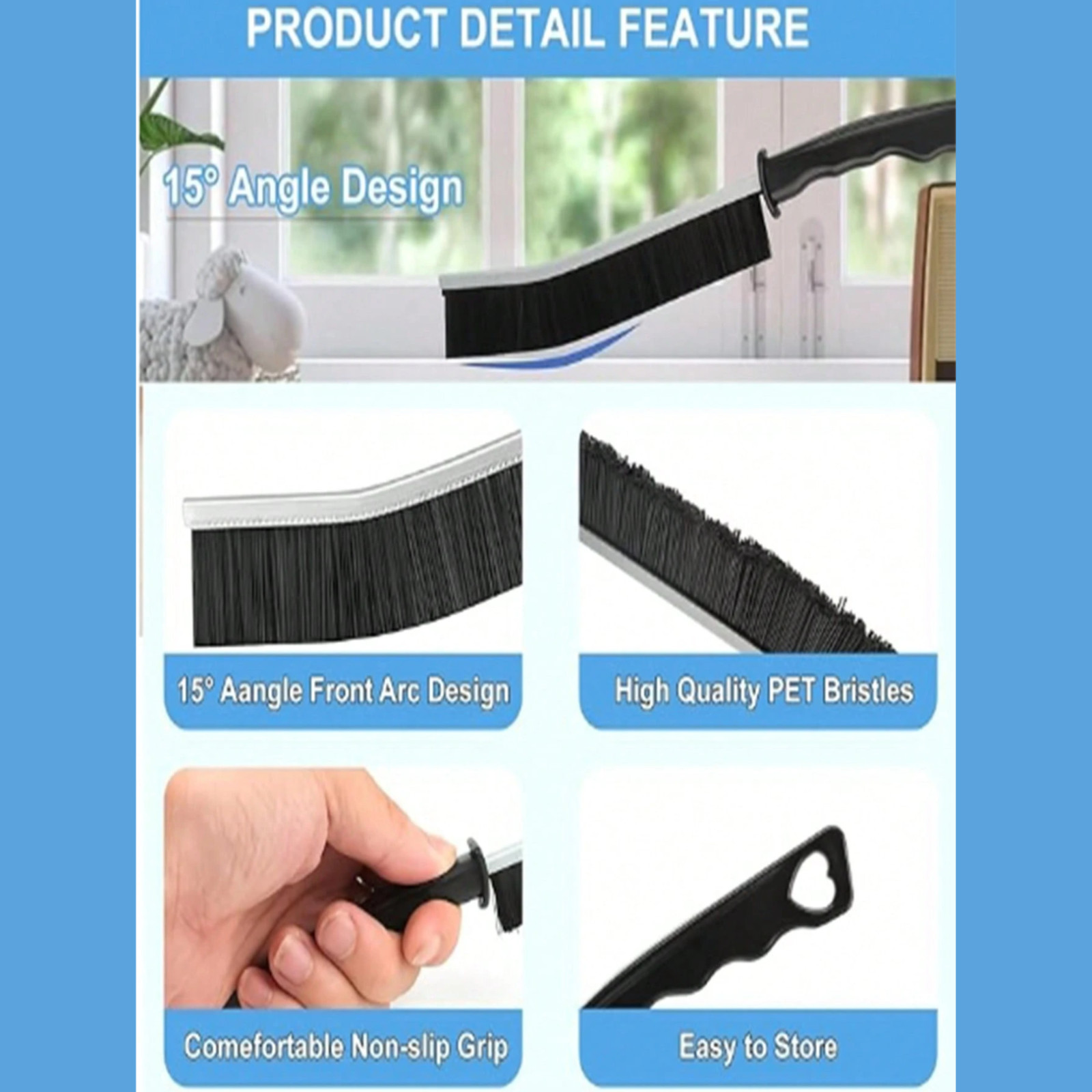 Gap Cleaning Brush Hard Bristle Crevice Brush For Kitchen House Cleaning Scrub