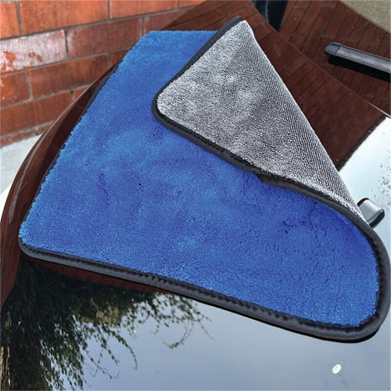 60 Pcs Car Care Dual-Faced Twisted-Loop Microfiber Drying Towel 16″x16″ 1000 GSM