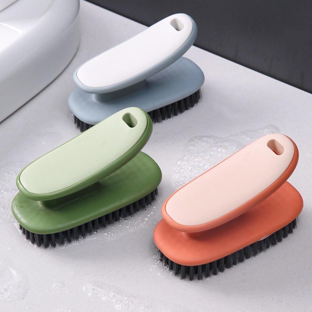 Household Cleaning Scrub Brushes for Laundry Shoes Stains Soft Bristle Easy Grip
