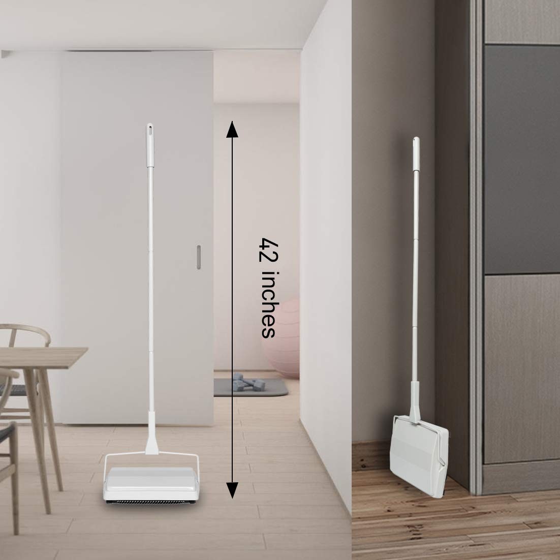 Carpet Floor Sweeper with Horsehair, Non Electric Manual Sweeping, Rotor Brus…