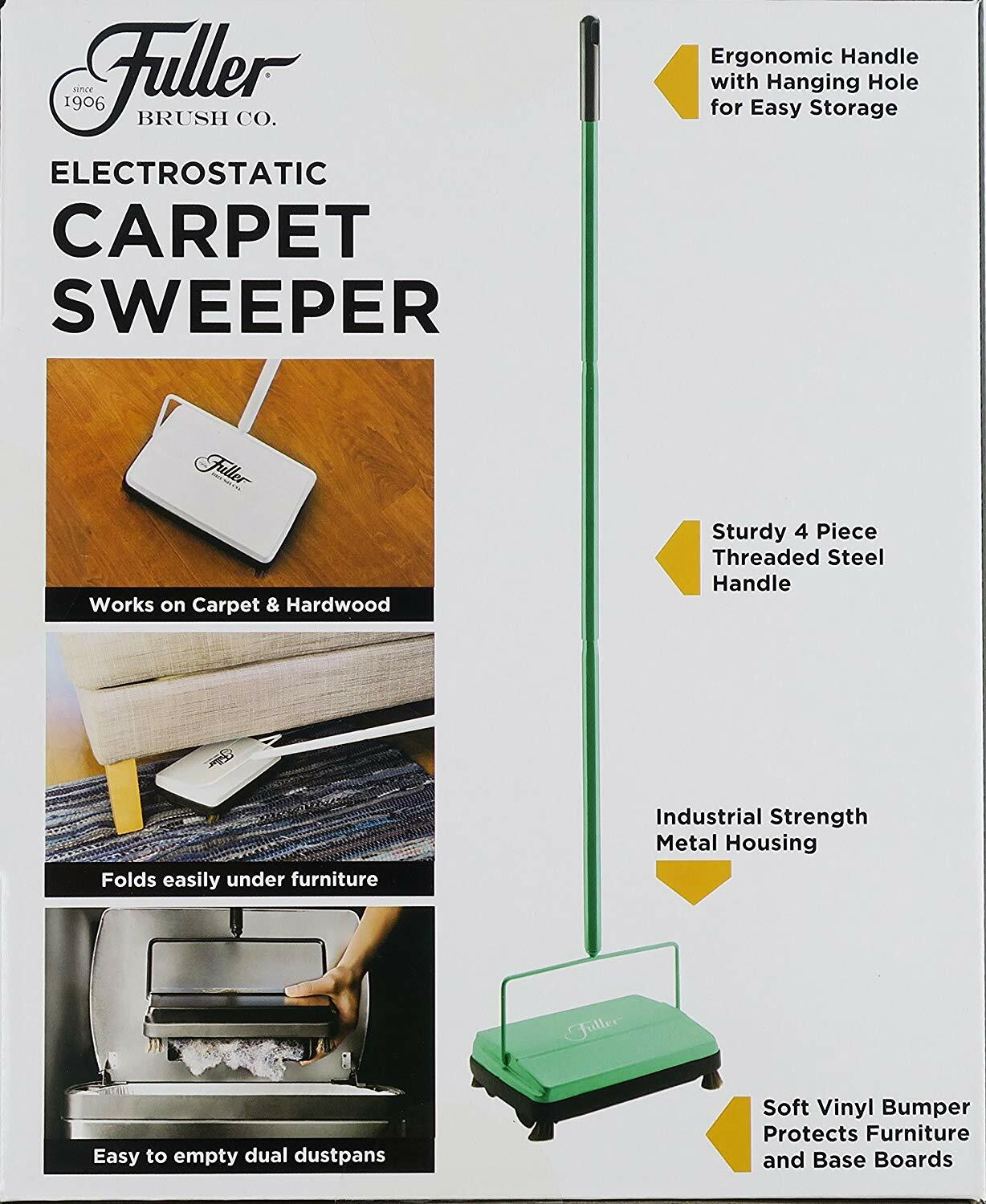 Fuller Brush Electrostatic All Surface Sweeper Carpet Floor Cordless Mint
