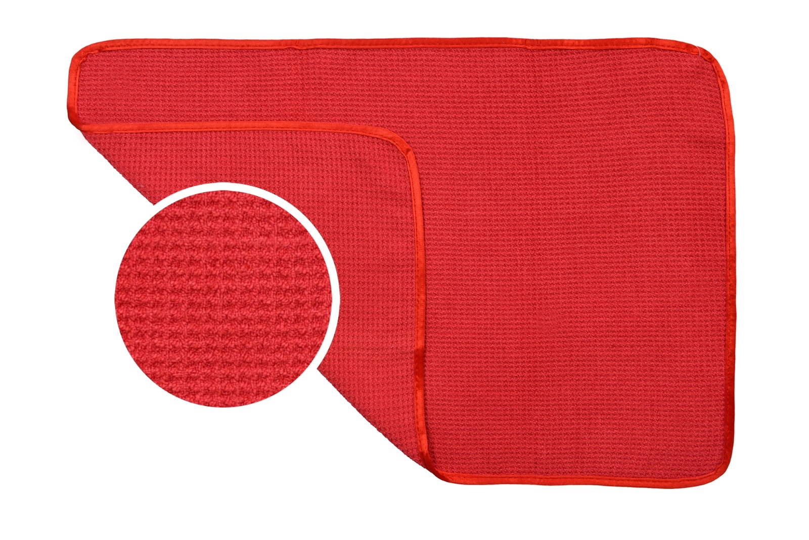 3 Pc Microfiber Waffle Weave Red Glass Window Auto Kitchen Drying Towel 24 x16″