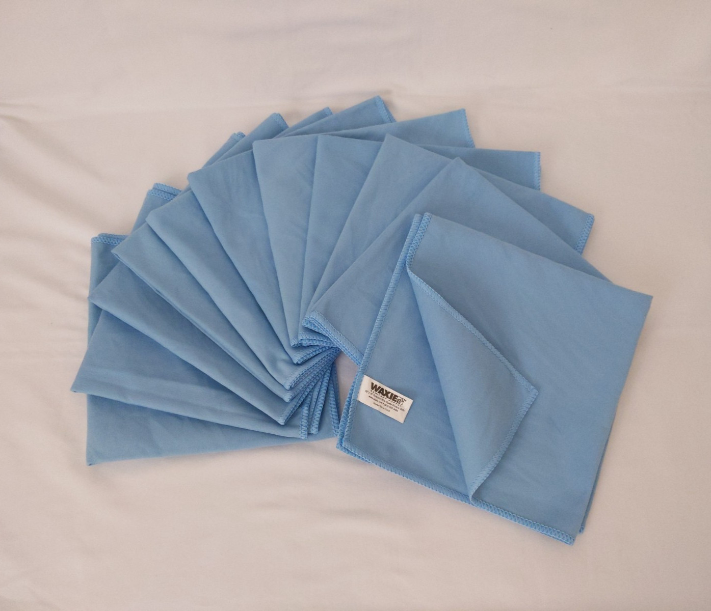 Waxie Blue Microfiber Suede Window Cloth 11 Pcs 16″ X 16″ 770410 Square