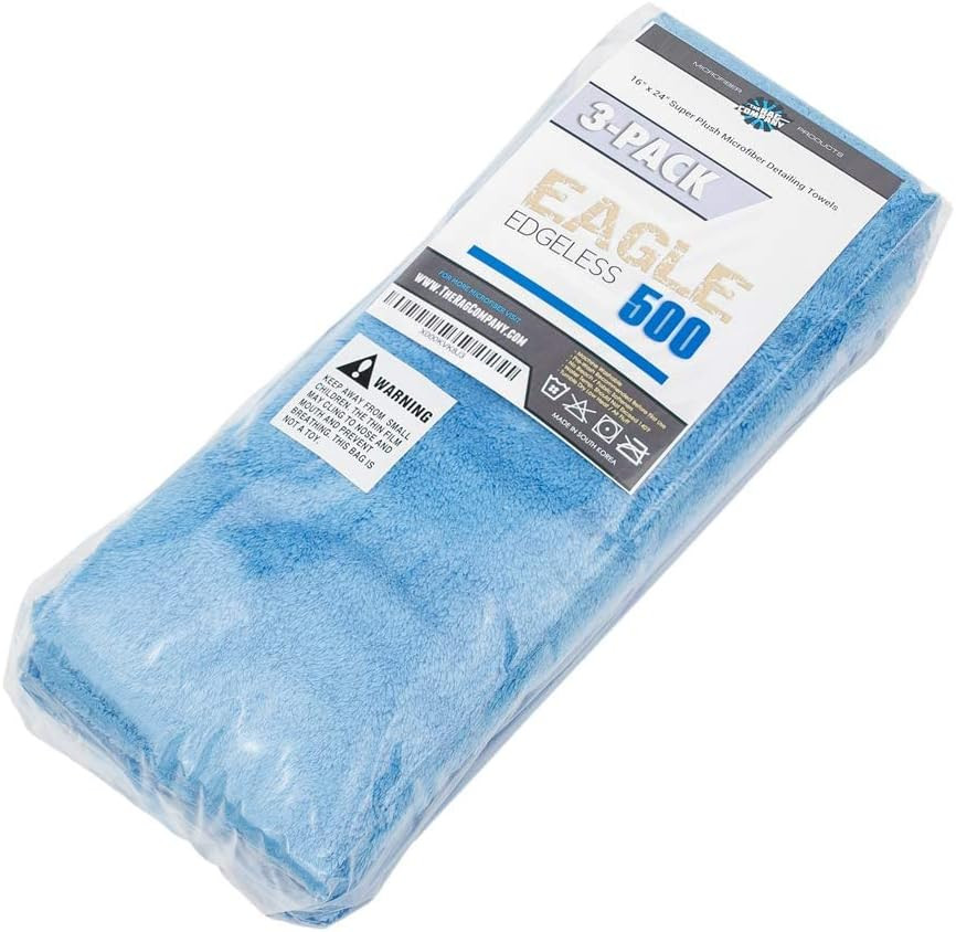 – Eagle Edgeless 500 (3-Pack) Professional Korean 70/30 Blend Super Plush Microf