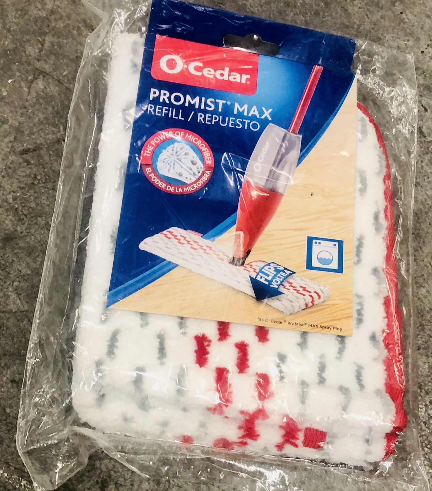 O-Cedar ProMist MaxMicrofiber Spray Mop Red/White Reusable Laminate Wood Surface