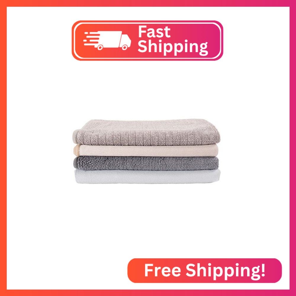 KAF Home Pantry Multipurpose Microfiber Textured Cleaning Cloth 4-Pack, 15 x 18-