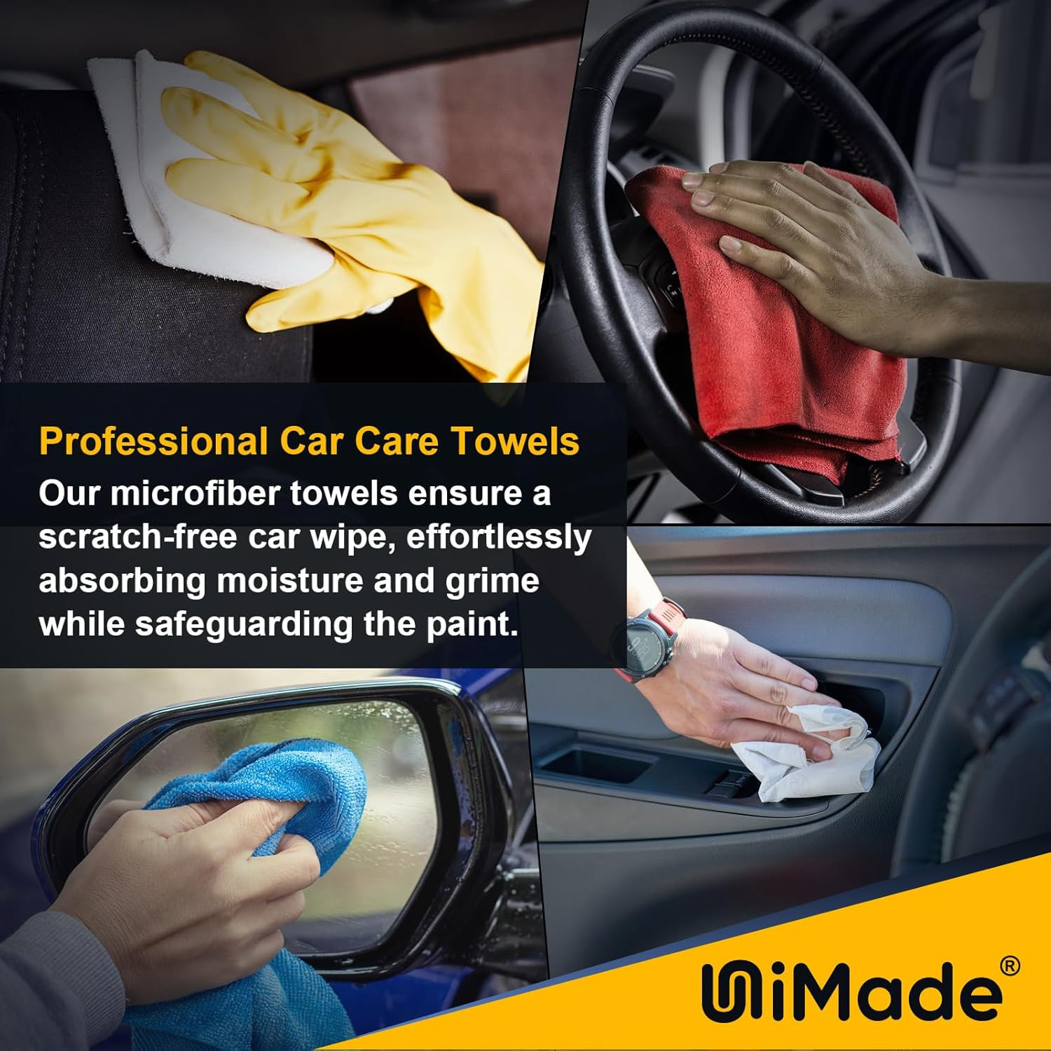 Shop Towel, 100 Pack Commercial Grade Work Rags Microfiber Towels for Cars Clean